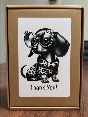 Dachshund Thank You Labels 
4”x6”-100ct.